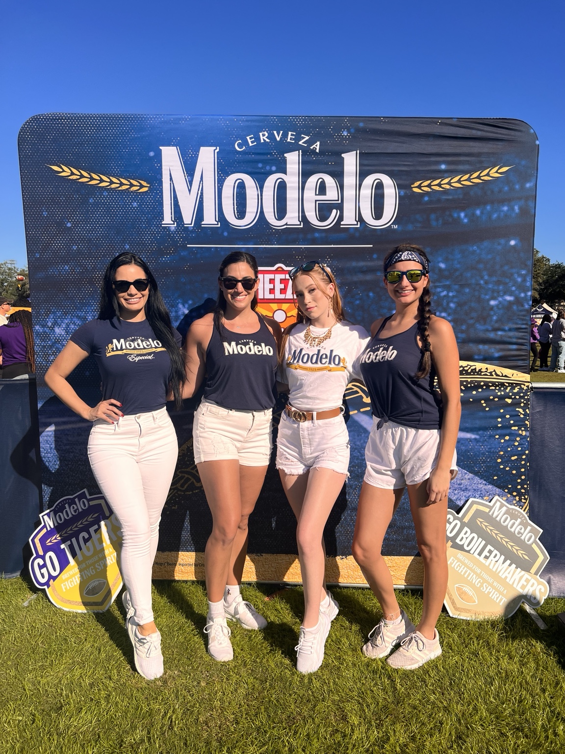 A promotional team representing a national consumer brand at a live event