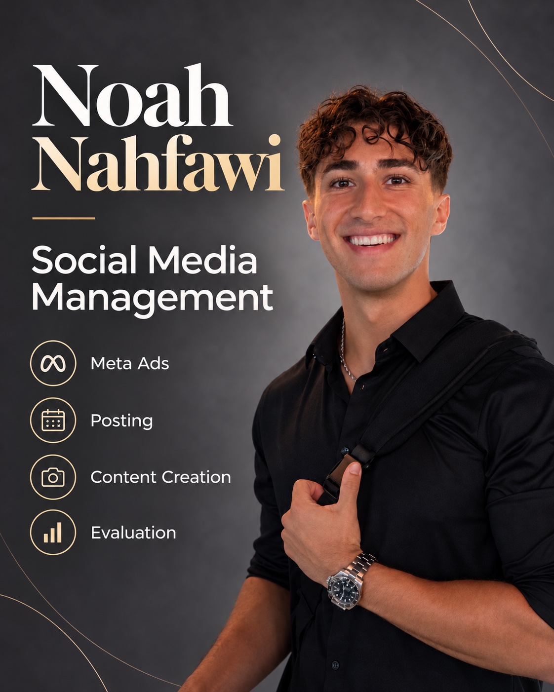 Noah Nahfawi, social media management partner